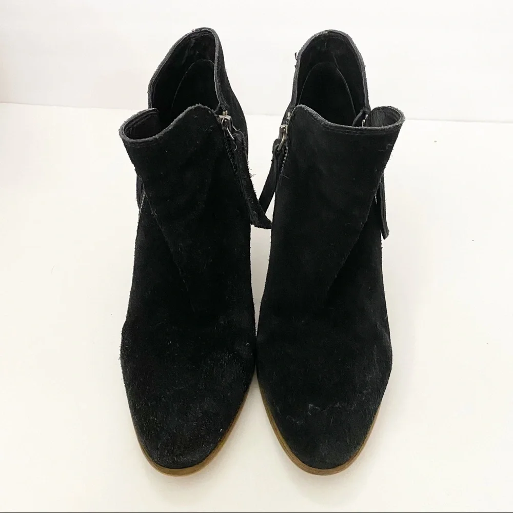 Dolce Vita Double Zipper Black Jaida Suede Booties